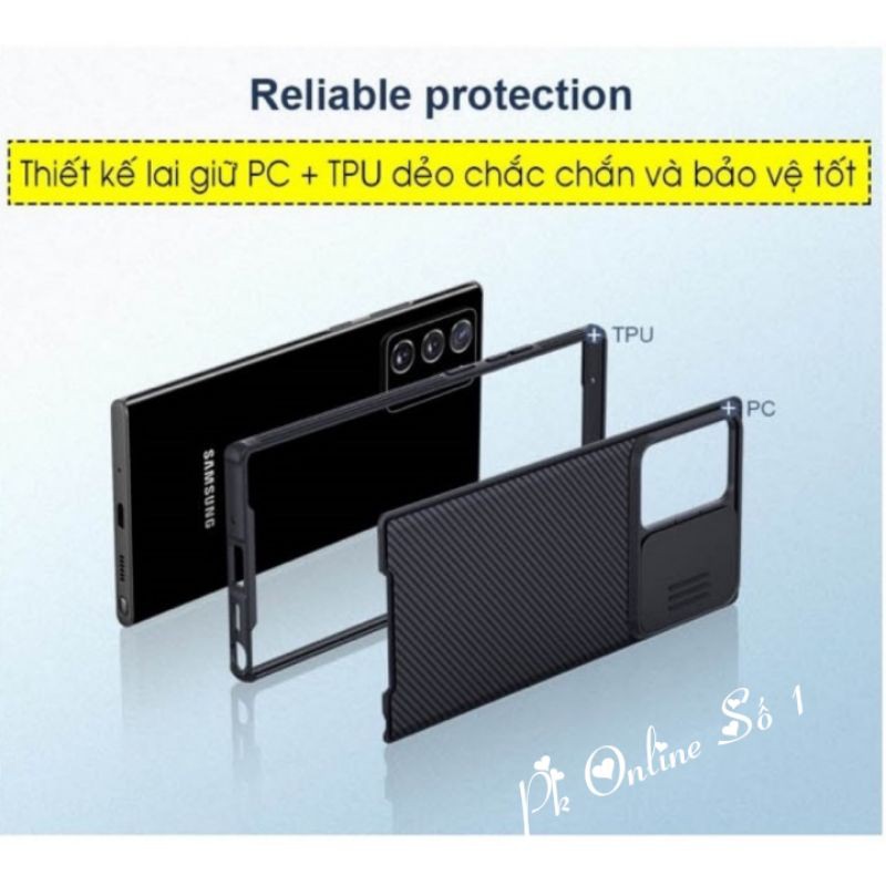 Ốp Nillkin CamShield cho Samsung Galaxy S23 Ultra,S22 Ultra,S21 FE , Note 20 Ultra, S21 Ultra, A52, S20 FE bảo vệ camera