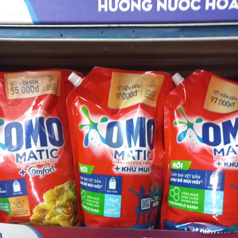 Nước giặt Omo máy giặt cửa trên 3,9kg