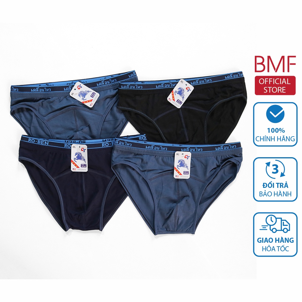 Combo 5 Quần lót nam Sịp Chéo tam giác chất liệu vải cotton co giãn, thấm hút mồ hôi, thoáng khí