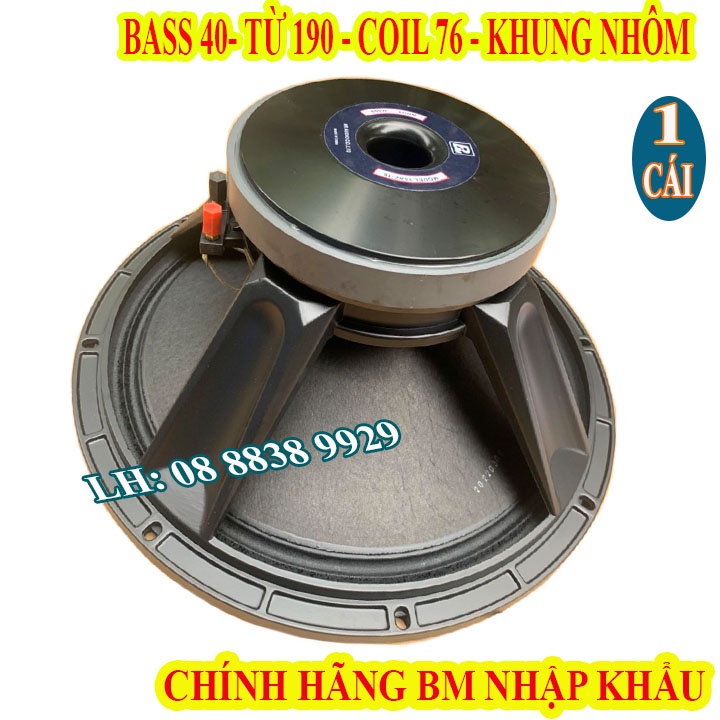 CỦ LOA BASS 40 BM TỪ 190 COIL 76 NHẬP KHẨU CHÍNH HÃNG MÀNG SƠN CHỐNG NƯỚC - GIÁ 1 CHIẾC
