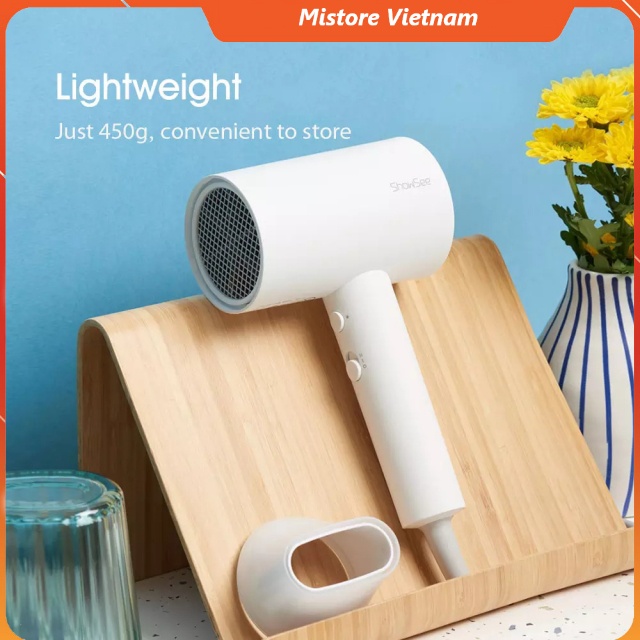 Máy sấy tóc bổ sung ion âm Xiaomi SHOWSEE A2-W 1800W cao cấp Chống Xù Rối Khô Tóc