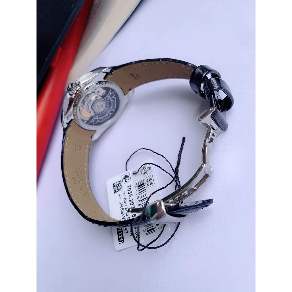 Đồng hồ nữ chính hãng Tissot Couturier Lady Powermatic 80 T035.207.16.061.00 - Máy cơ tự động - Kính Sapphire - Dây da