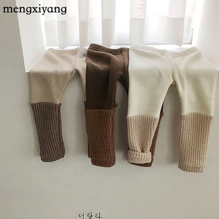 Quần Legging Giả Hai Mảnh Ấm Áp Thời Trang Thu Đông Phong Cách Hàn Quốc Meng Xiyang Dành Cho Trẻ Sơ Sinh Nam Nữ