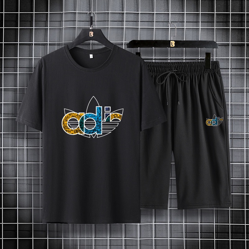 Đồ bộ thun lạnh nam freeship mẫu in logo cách kiểu hiện đại slim fit hot trend 2022 DB38