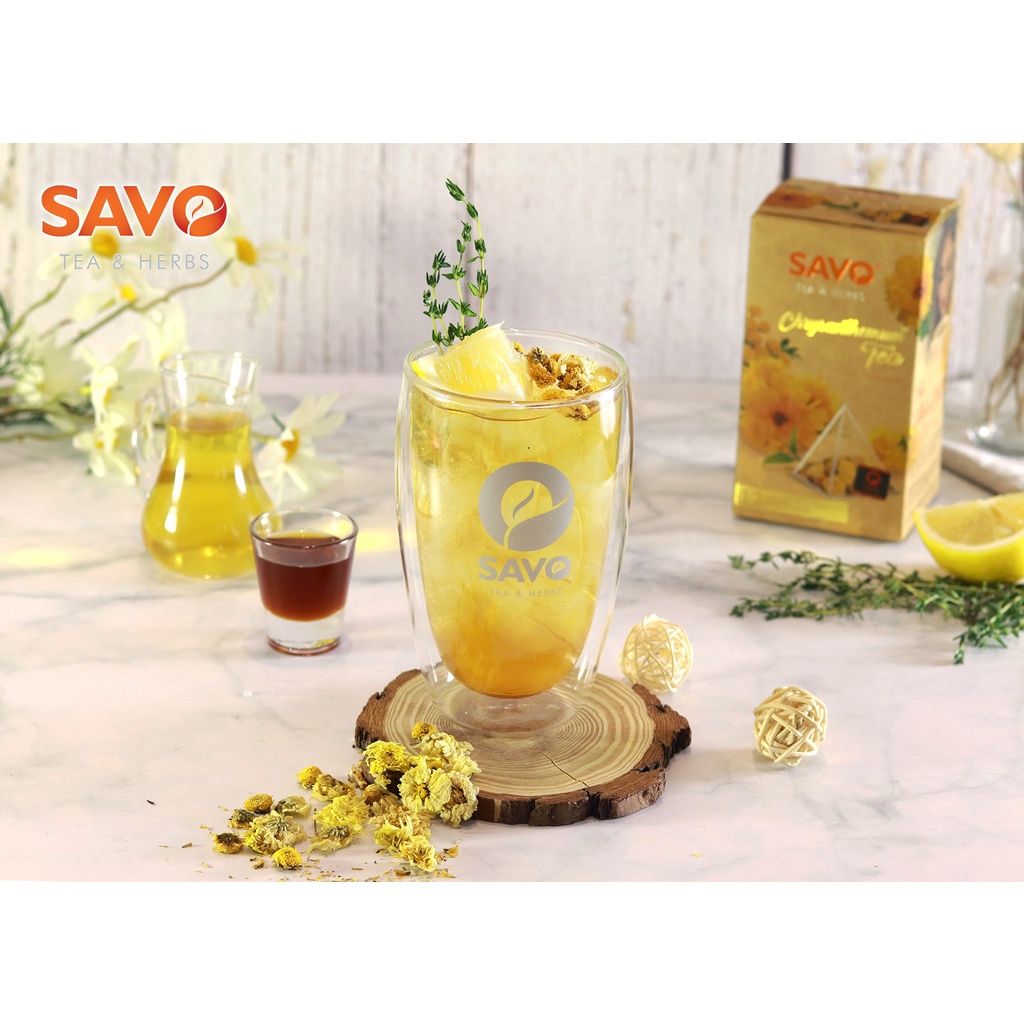 Trà Thảo Mộc SAVO HOA CÚC (Chrysanthemum Tea) – Hộp 12 Gói X 1.5g