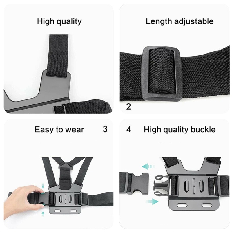 Đai Đeo Ngực Gắn Điện Thoại Go Pro Hero zzz Tiện Dụng