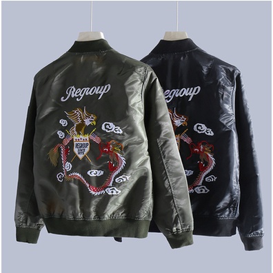 Áo khoác Bomber Thêu, Áo Bomber Thêu 2 lớp cực chất