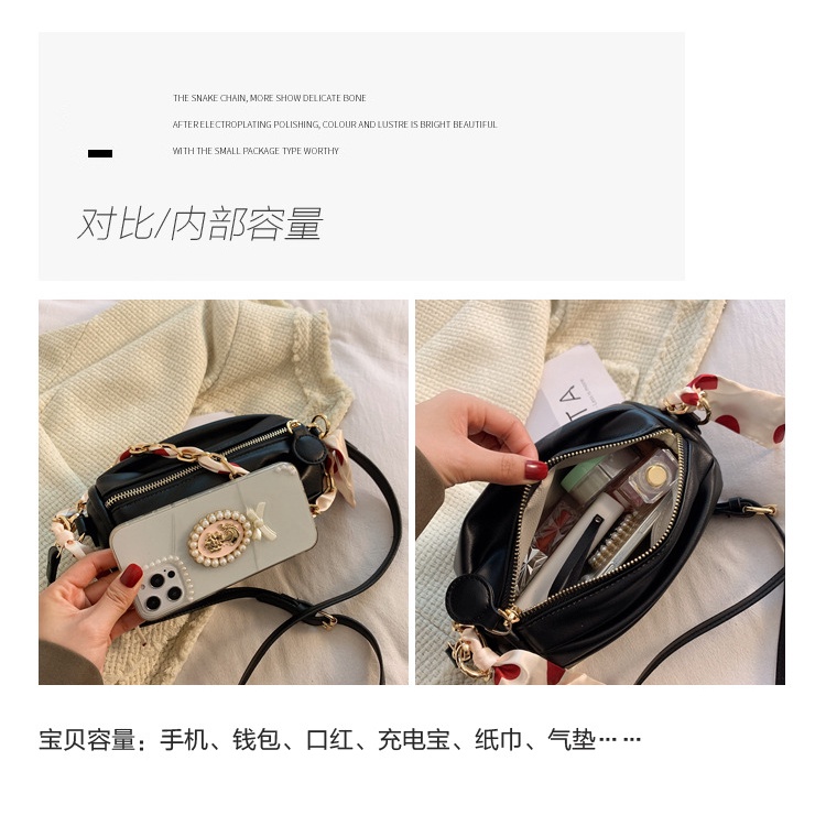 Túi đeo chéo Jasmin Noir bằng da PU thiết kế thời trang sành điệu dành cho nữ