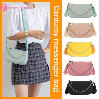 Túi đeo chéo vải nhung màu trơn có khóa kéo nhỏ nhắn thanh lịch thời trang cho nữ