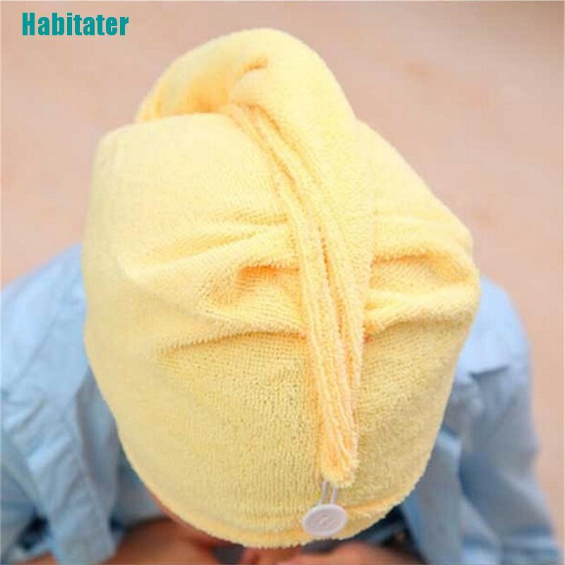 (Hàng Mới Về) Khăn Quấn Làm Khô Tóc Bằng Vải Microfiber