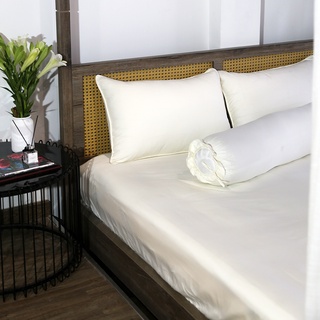 [Ga Giường] Bộ chăn ga gối drap trải giường set 4 món Cotton Satin trơn TC300