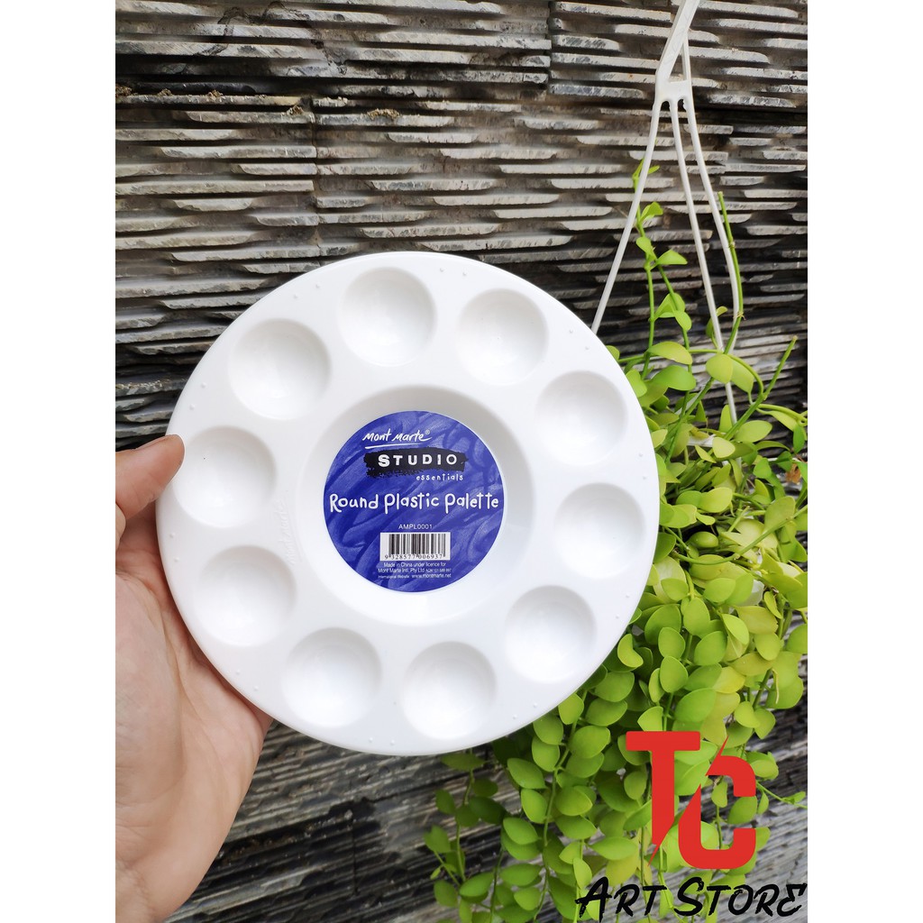 Khay Pha Màu Tròn Mont Marte 17 Cm – Round Plastic Palette