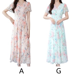 Đầm Maxi hoạ tiết in thiết kế độc đáo hợp thời trang