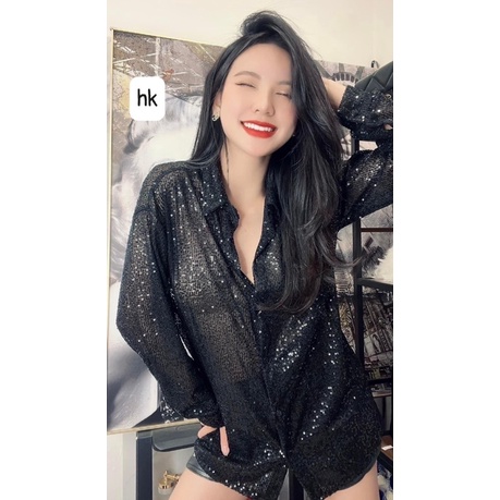 Áo Sơ Mi Nhung Kim Sa dáng giấu quần B125