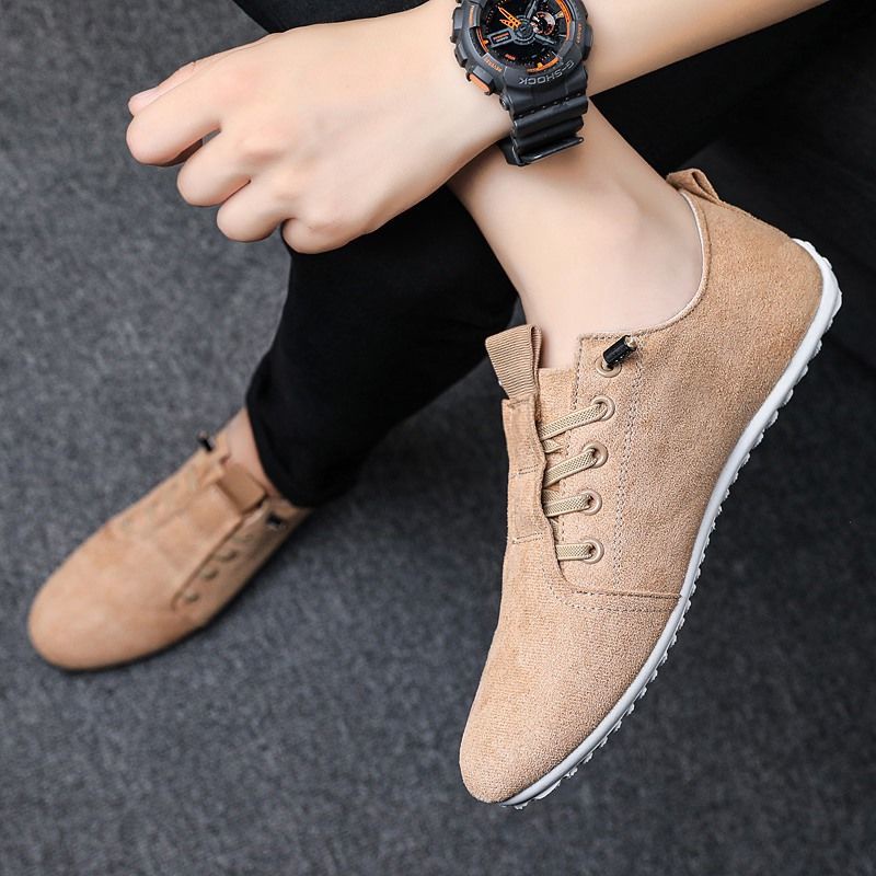 Giày Lười Da Lộn Đế Mềm Hở Lưng Phong Cách Hàn Quốc Thời Trang Cho Nam 2022