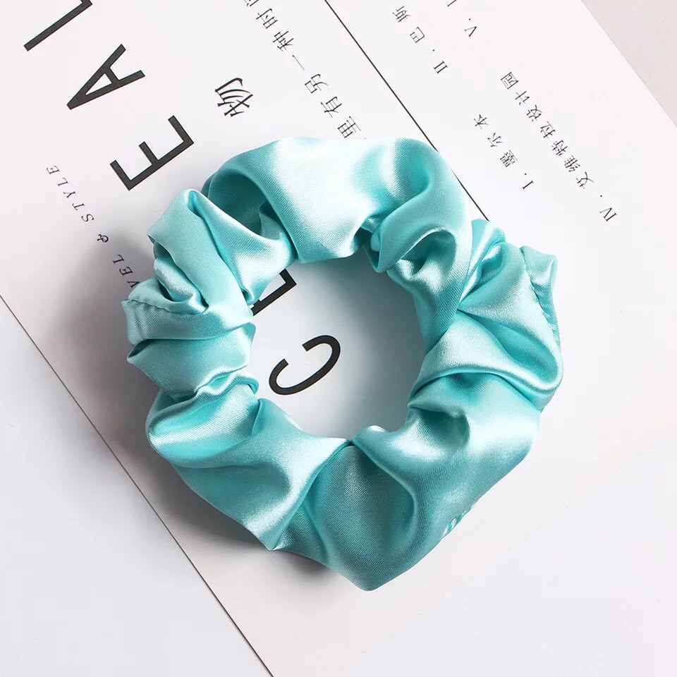 Dây Cột Tóc Vải Cột Scrunchies Satin Lụa Phi Bóng Mềm Size Nhỏ Cho Bé Gái - PKT93 [PKT00093]