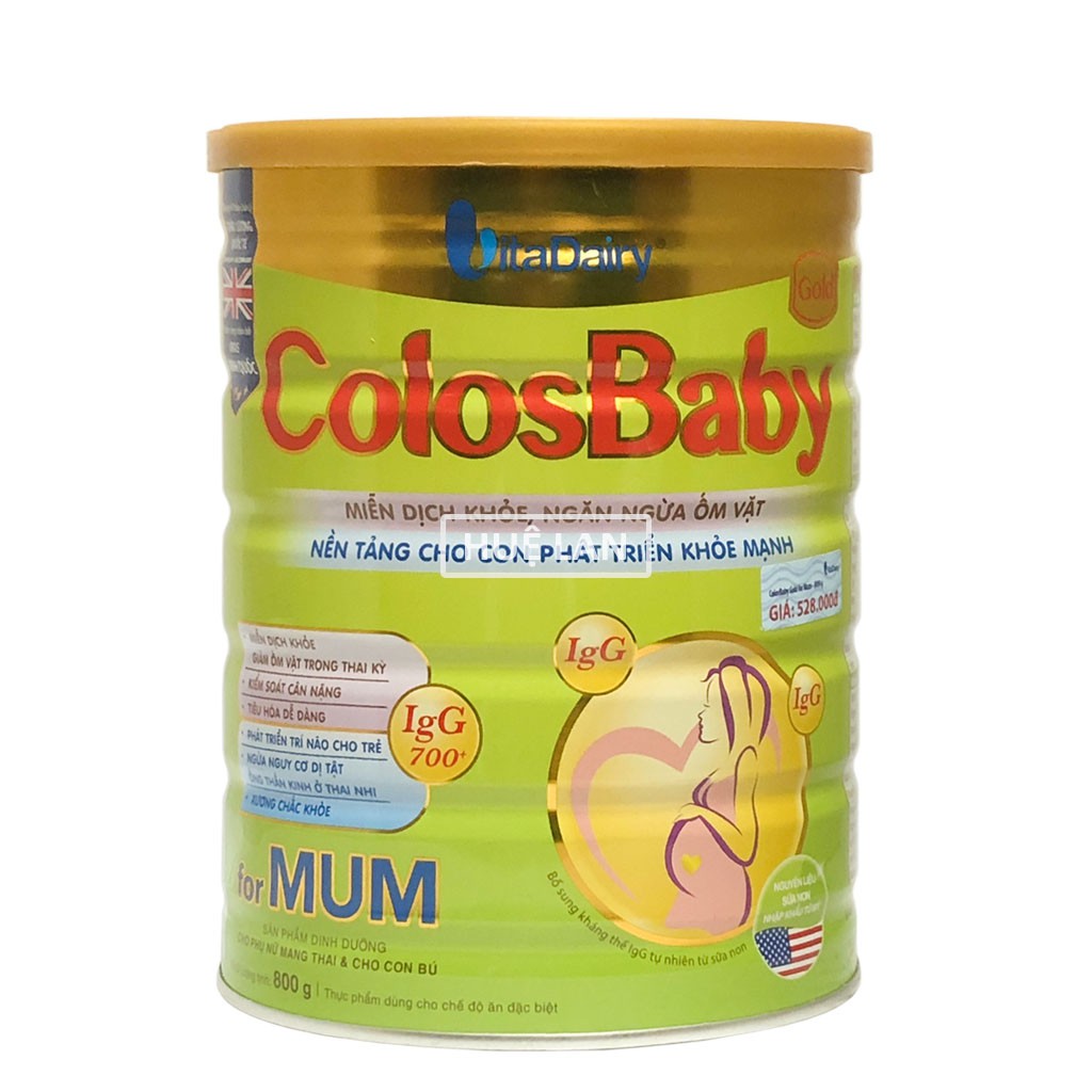 [CHÍNH HÃNG] Sữa Bột VitaDairy ColosBaby Gold for MUM Hộp 800g (Cho phụ nữ mang thai &amp; cho con bú)