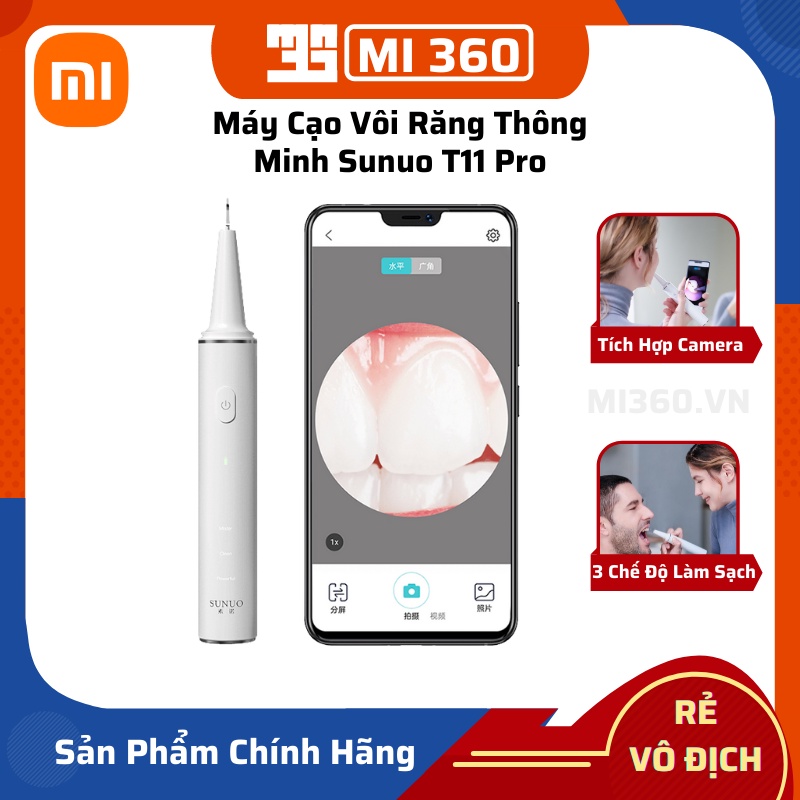 Máy Cạo Vôi Răng Thông Minh Xiaomi Sunuo T11 Pro Chính Hãng