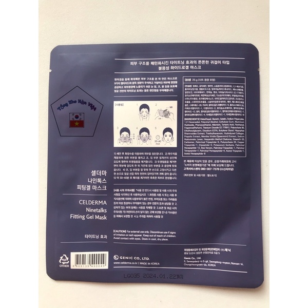 Mặt nạ Golf Ninetalks Fitting Gel Celderma Hàn Quốc