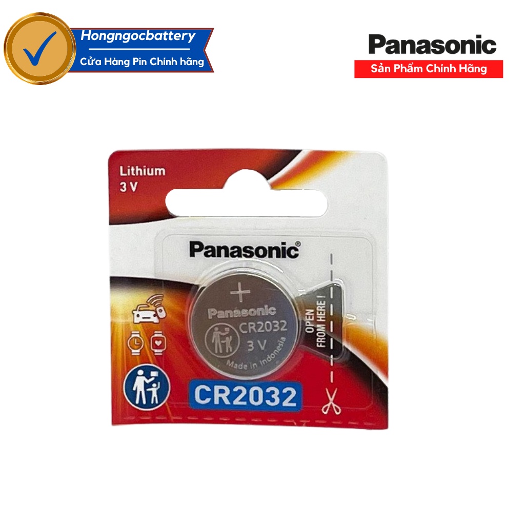 Pin CR2032 Panasonic Lithium 3V - 1 Viên