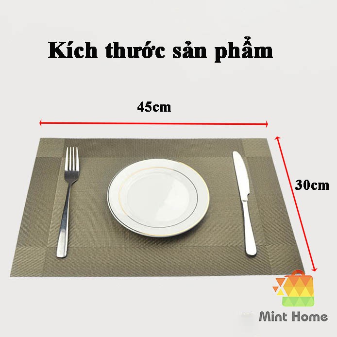 Tấm lót bàn ăn, placemat : miếng thảm trải bàn ăn PVC cách nhiệt, cao cấp, chống trượt