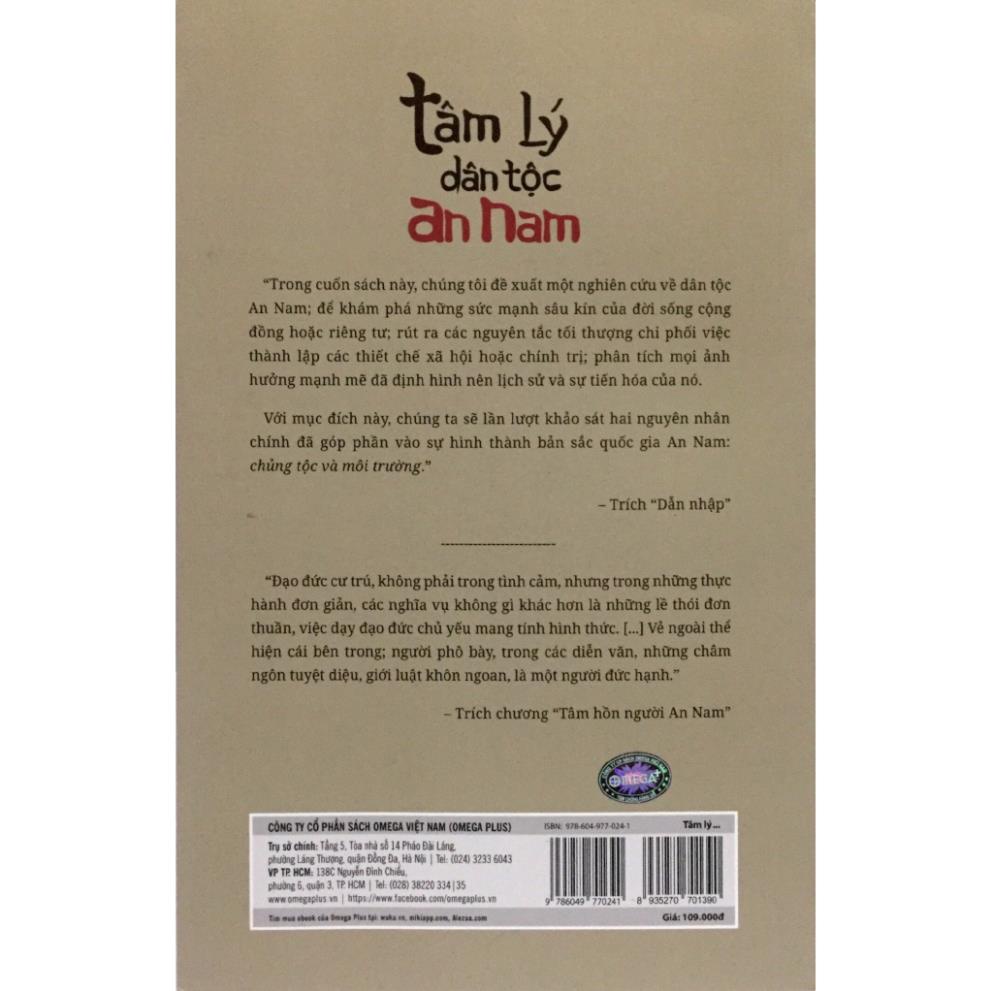 Sách - Tâm Lý Dân Tộc An Nam [AlphaBooks]