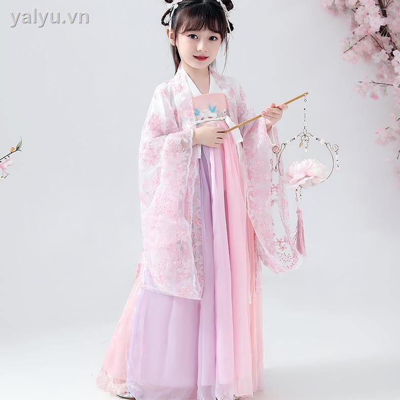 Đầm Hán Phục Cổ Trang Phong Cách Trung Hoa Thời Trang Xuân Hè Cho Bé Gái
