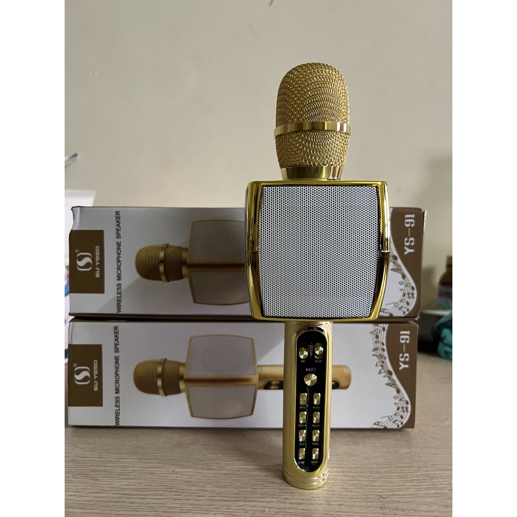 MICRO Không Dây Cầm Tay YS90, YS91, mic karaoke bluetooth hỗ trợ thu âm
