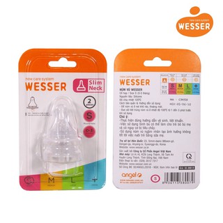 Núm ty cổ hẹp Wesser size s/m/l/+