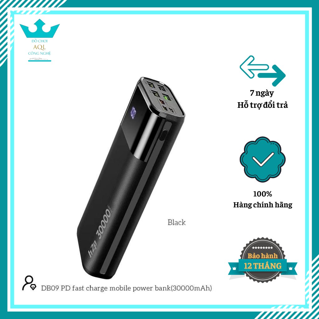 [CHÍNH HÃNG] Pin Sạc Dự Phòng Hoco DB09 30000mAh 4 Cổng USB Hỗ Trợ Sạc Nhanh 18W Cao Cấp