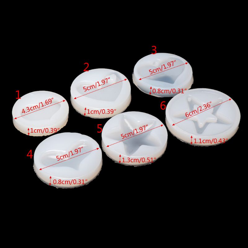 Khuôn Silicone Hình Ngôi Sao / Trái Tim Làm Đồ Trang Sức Thủ Công