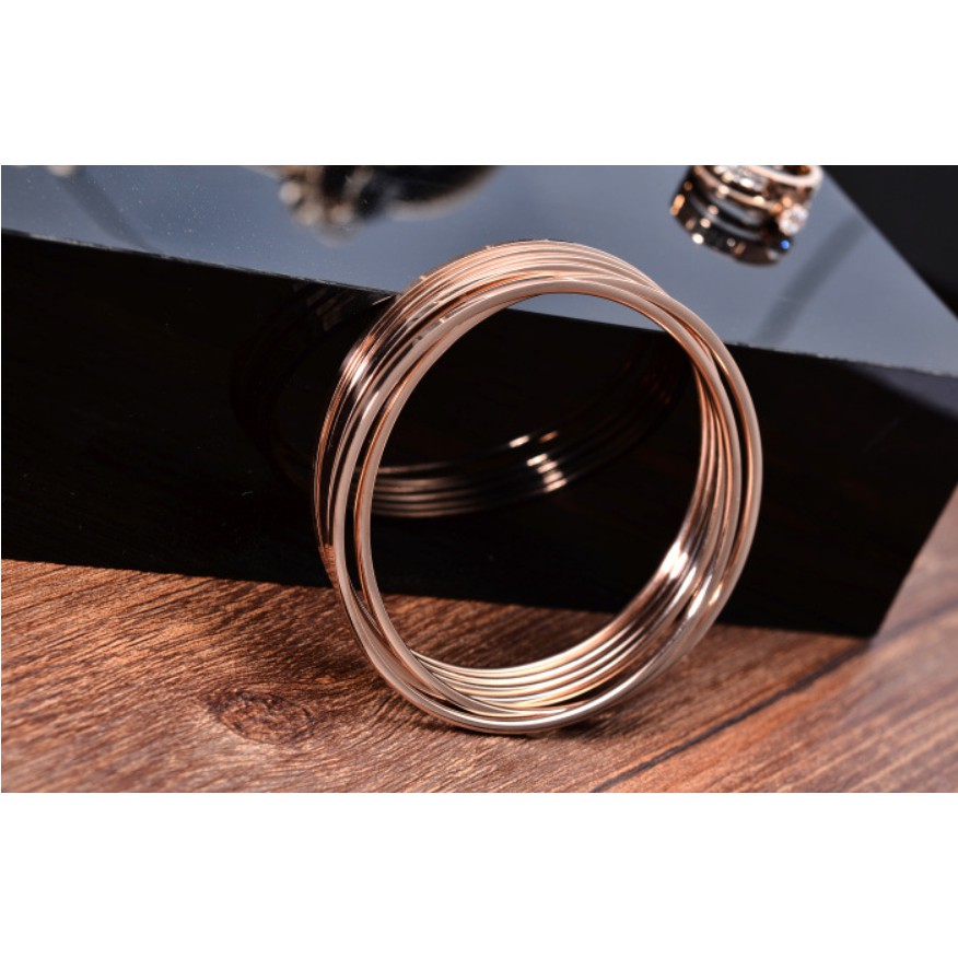 Lắc Tay Cuff DW Unisex Ver1 Bản trơn thu nhỏ ULA SHOP combo 6 vòng