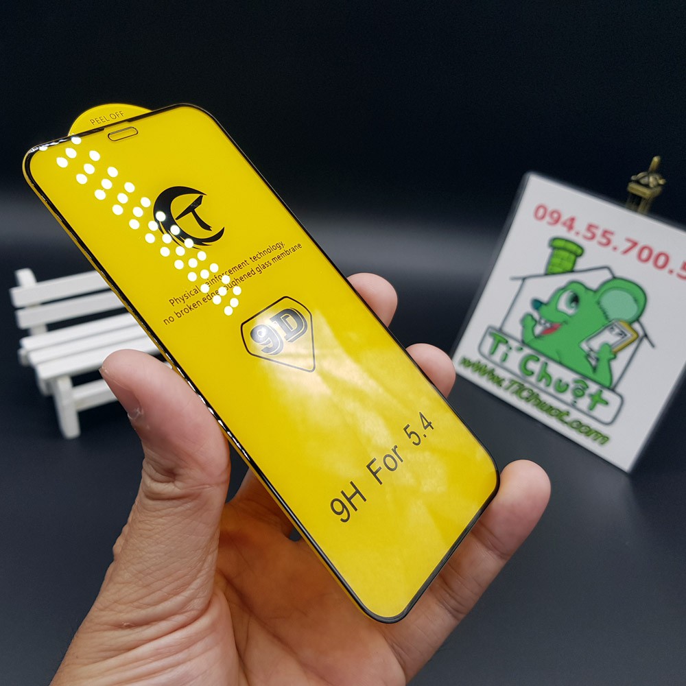[Siêu Cứng] Kính cường lực iPhone 12 Mini Full Loại Tốt Bóng Đẹp