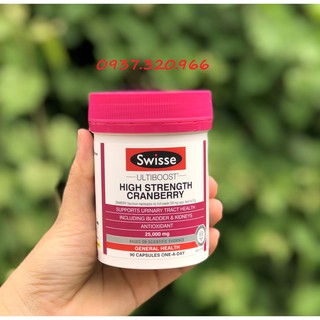 Swisse High Strength Cranberry 90 Viên, viên uống việt quất bổ thận úc