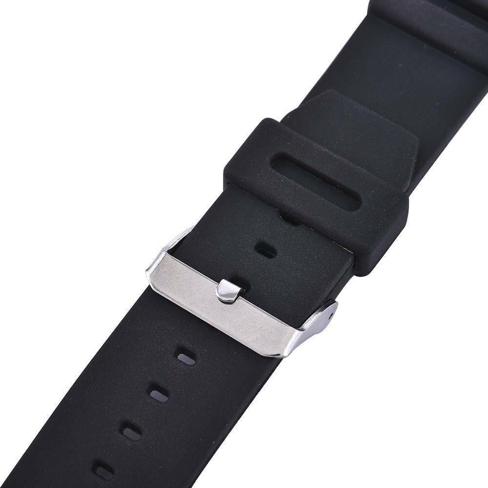 Dây Đeo Đồng Hồ Thể Thao Bằng Silicone Màu Đen