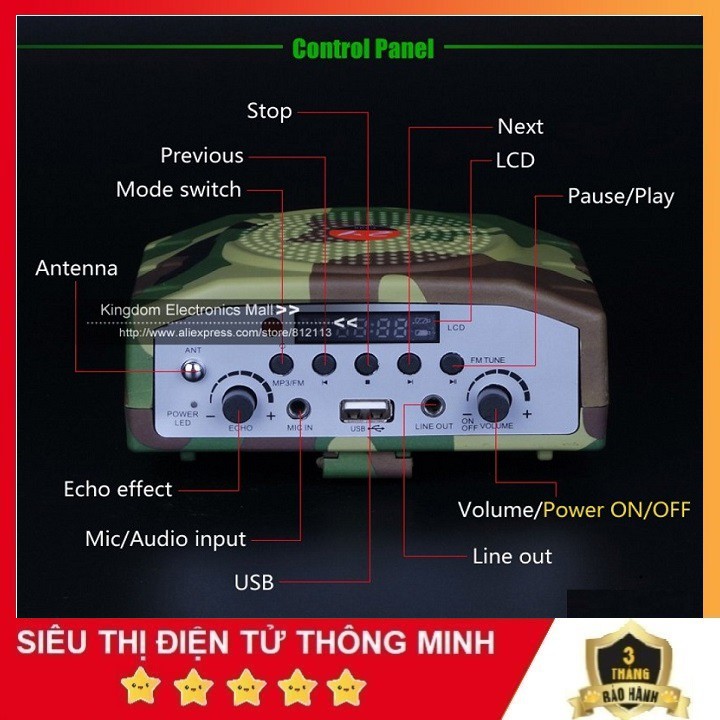 Loa Bẫy Chim, Kiêm Máy Trợ Giảng - Bắt Đài FM - Nghe Nhạc USB Có Điều Khiển Bảo Hành 6 Tháng