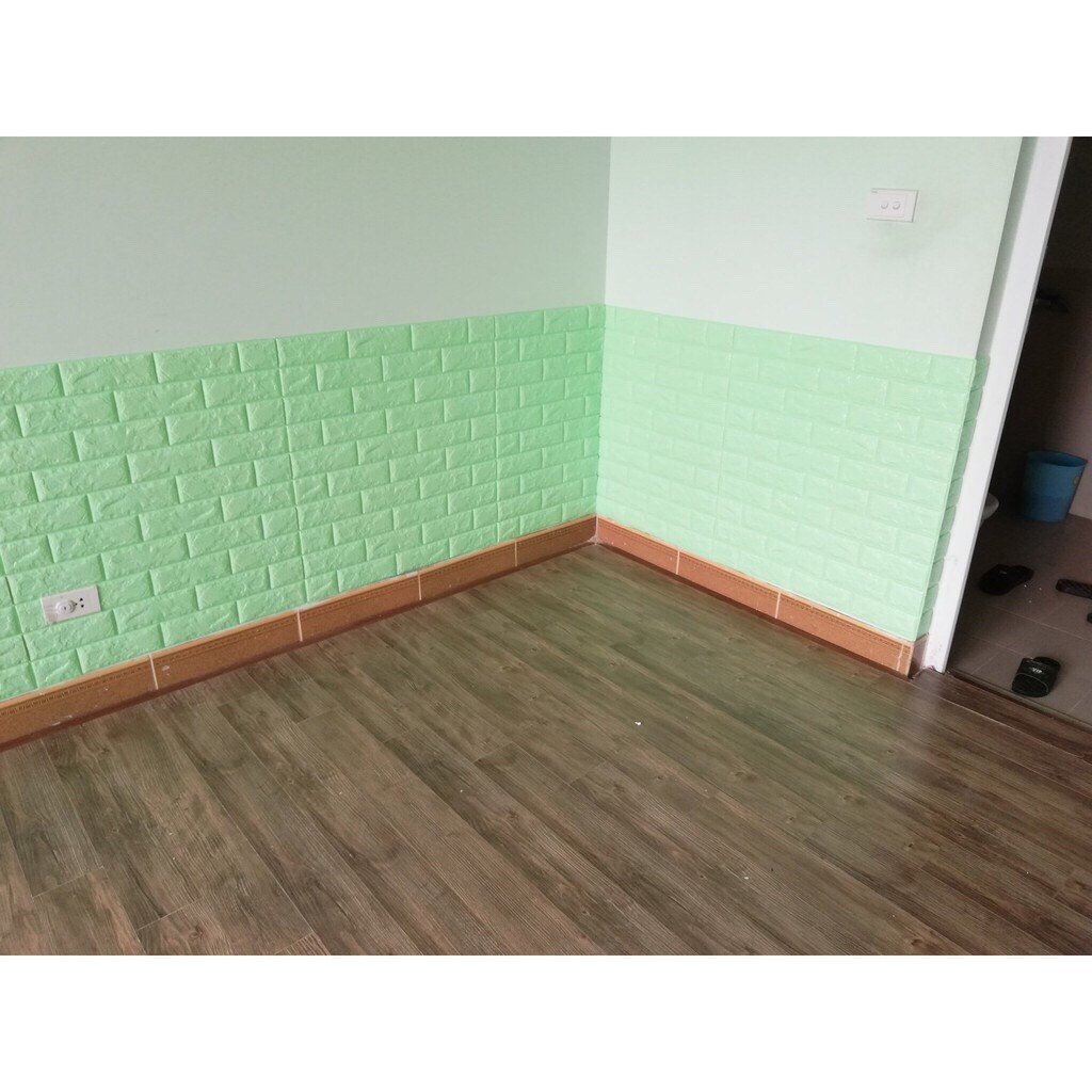 (Cao cấp) Xôp dan tuong màu xanh lá dày 5mm kích thước 70 x 77 cm Amyshop