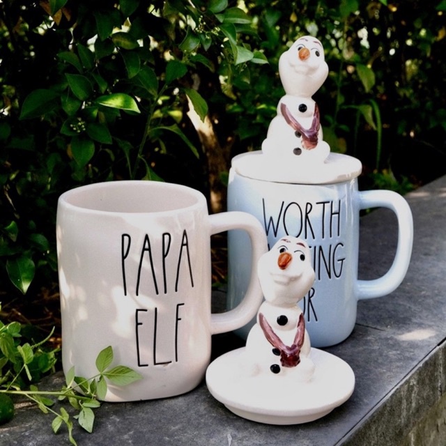 Cốc cafe Olaf người tuyết hoạt hình có dung tích lớn