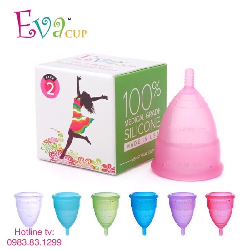 [Tặng full phụ kiện] Cốc nguyệt san Eva cup