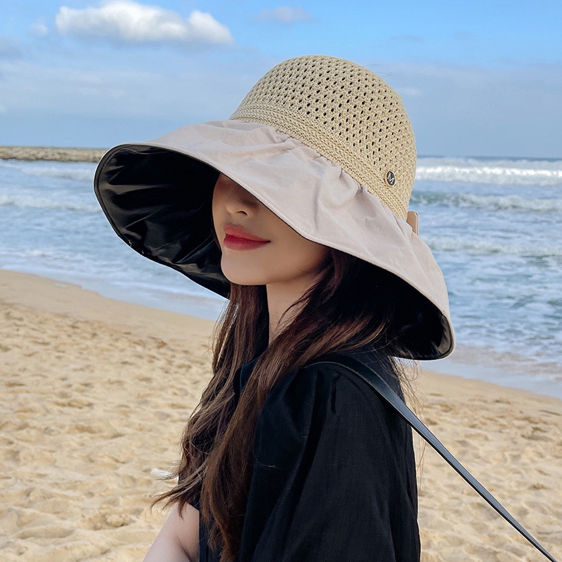 Nón Tai Bèo Che Nắng Vành Rộng Hở Chóp Thời Trang Xuân Hè Cho Nữ
