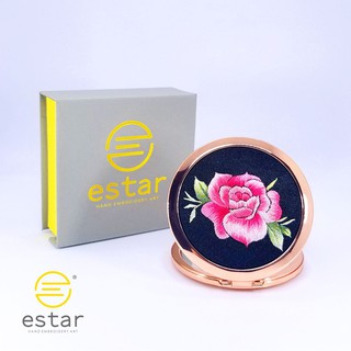 [QUÀ TẶNG SINH NHẬT]Gương Mini, Gương Thêu Tay - Họa Tiết Thêu Tay Sang Trọng Quý Phái - Tặng 1 Bộ Thiệp Giấy Xoắn