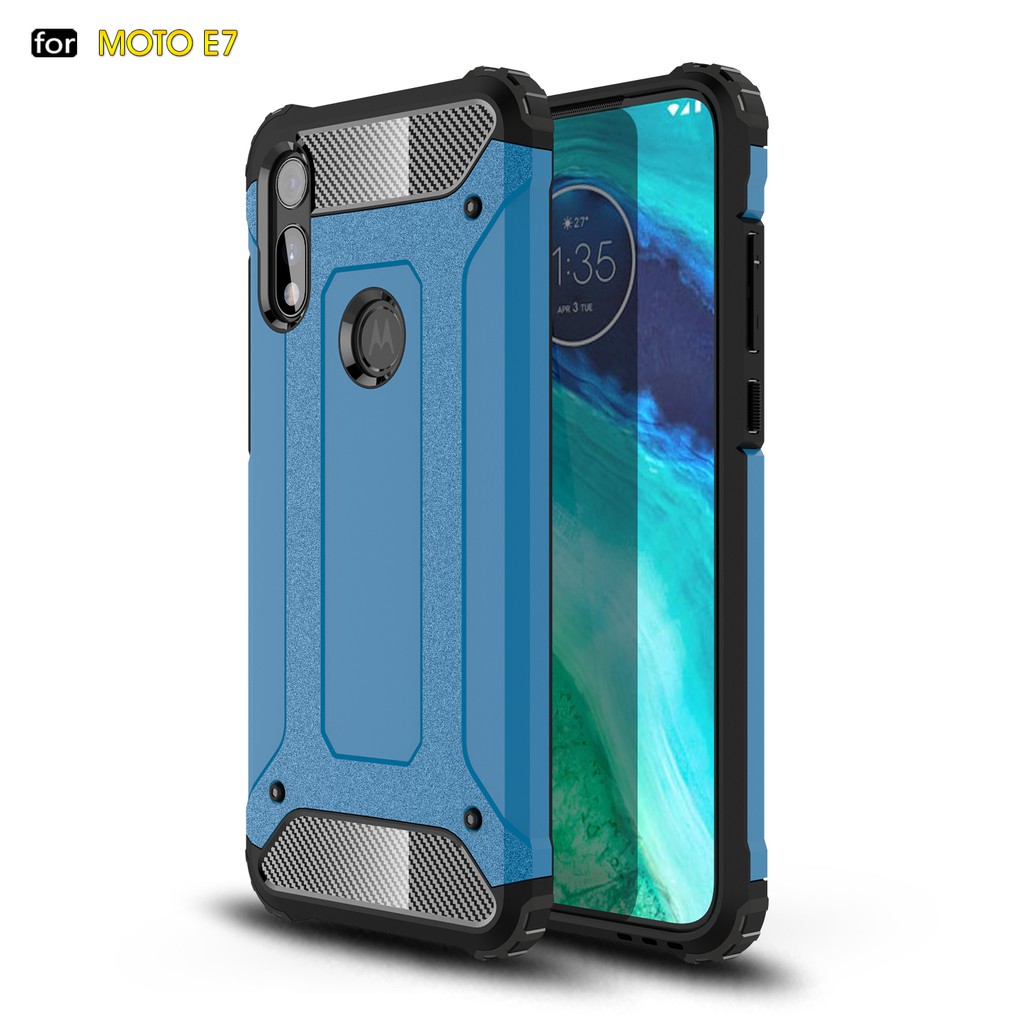 Motorola Moto E 2020 Armor Full Protection Cover TPU+PC Hard Phone Case