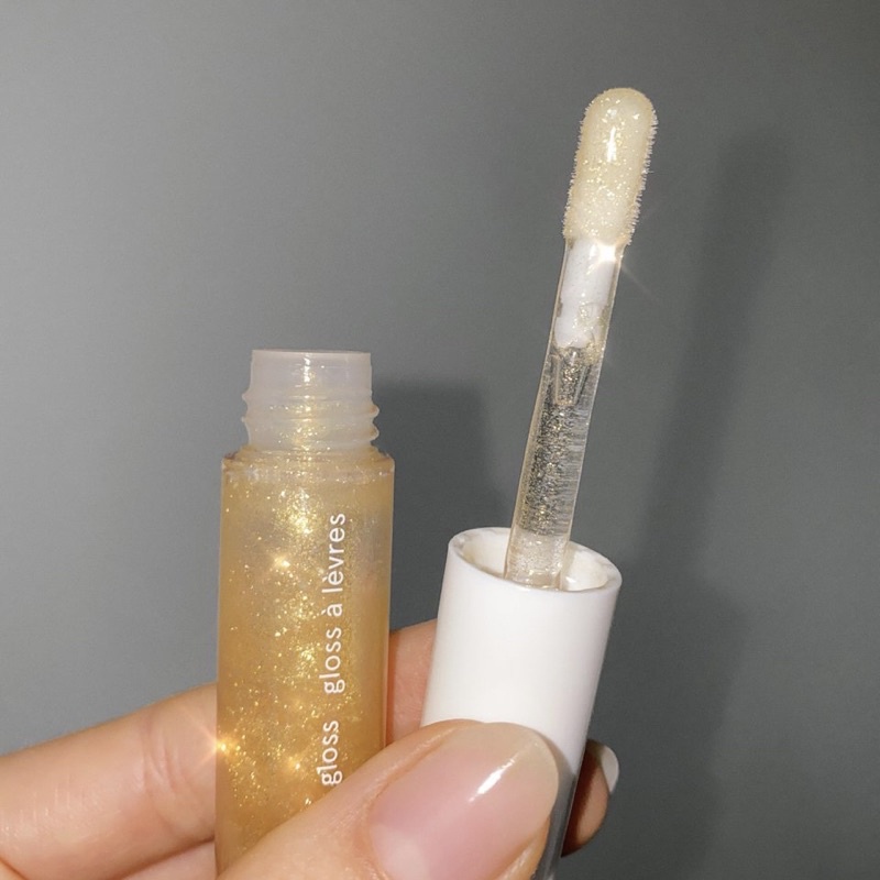 Glossier - Lip Gloss "Gold" + “Red” + “Holographic” | son bóng trong và có nhũ