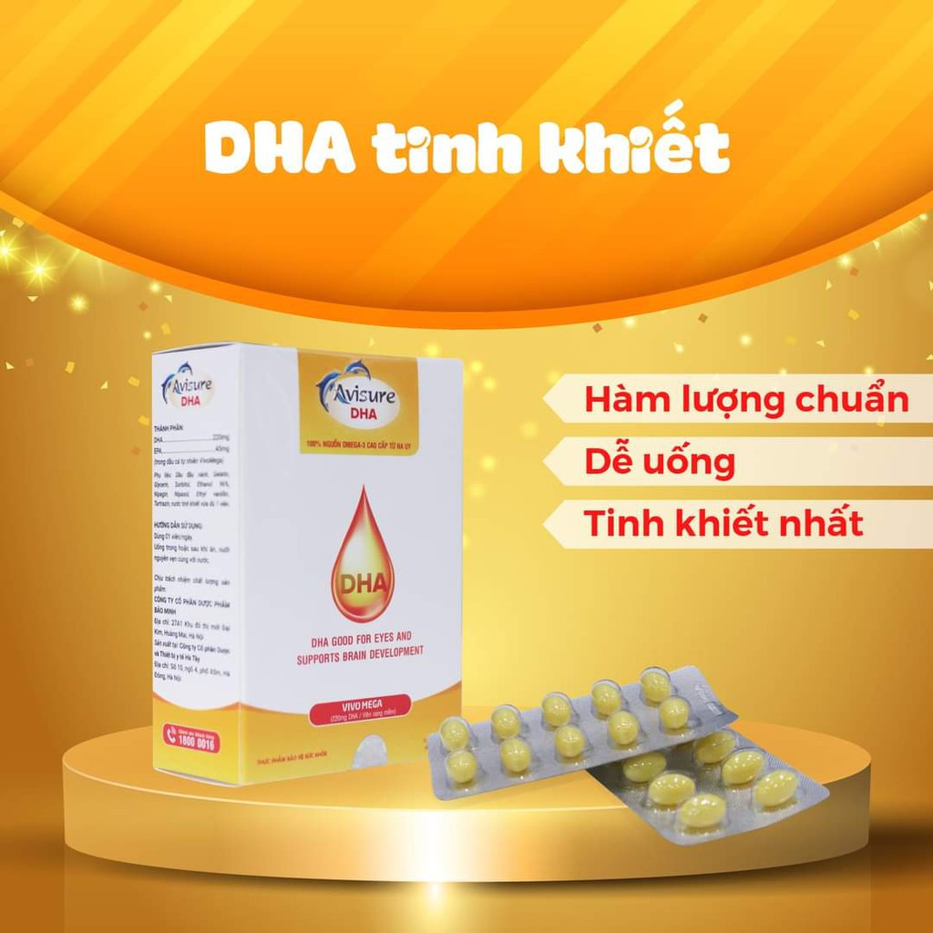 Avisure DHA - DHA tinh khiết từ Na Uy cho mẹ bầu giúp bé phát triển não bộ và thị giác tối ưu [Chính hãng - 40 viên]