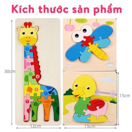 Đồ Chơi Tranh Ghép Gỗ Nối Số 3D Bằng Gỗ Giúp Bé Phát Triển Tư Duy - Đồ Chơi Thông Minh Cho Bé