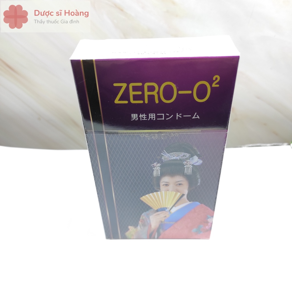 [Che tên sản phẩm] Bao Cao Su Siêu Mỏng, Siêu Trơn ZeRo O2 Nhật - Hộp 12 Chiếc
