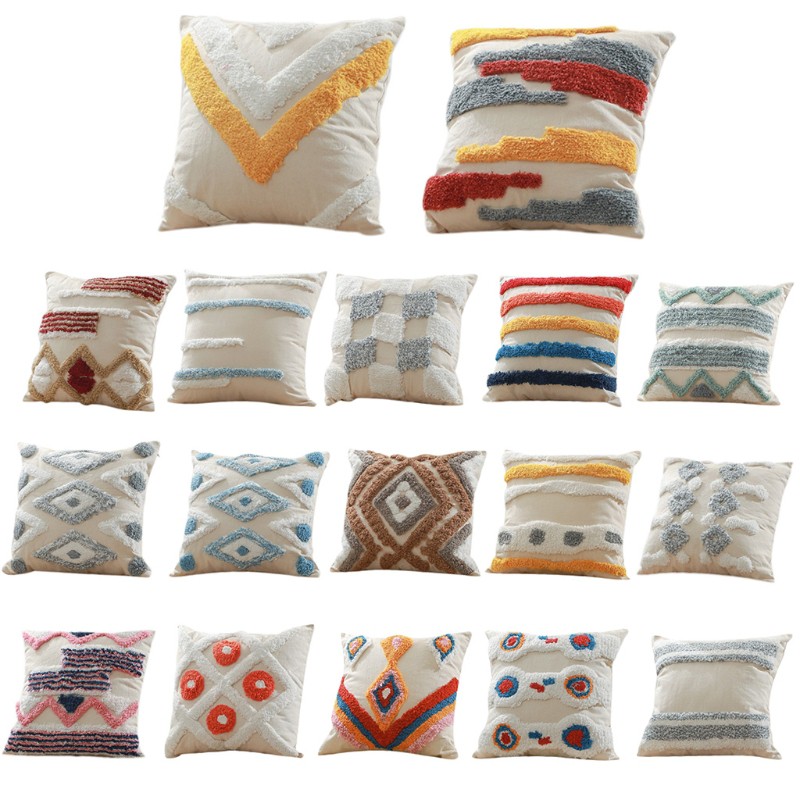 Áo Gối Vuông In Họa Tiết Phong Cách Boho