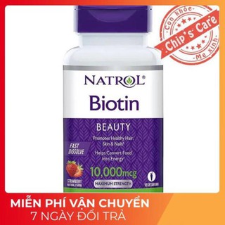 SALE  Natrol Biotin hỗ trợ Tóc,Da,Móng khỏe Của Mỹ 100 viên
