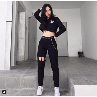 Quần kaki jean đen / Cut Pants
