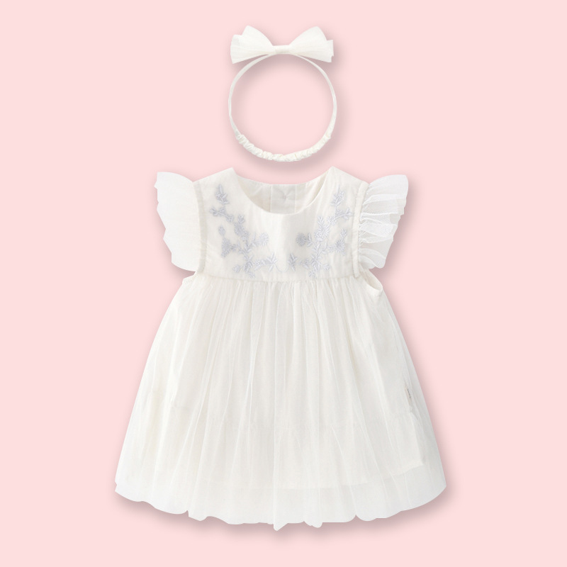 Váy công chúa baby 0-24 tháng Tặng băng đô xinh xắn Calcy Baby 015